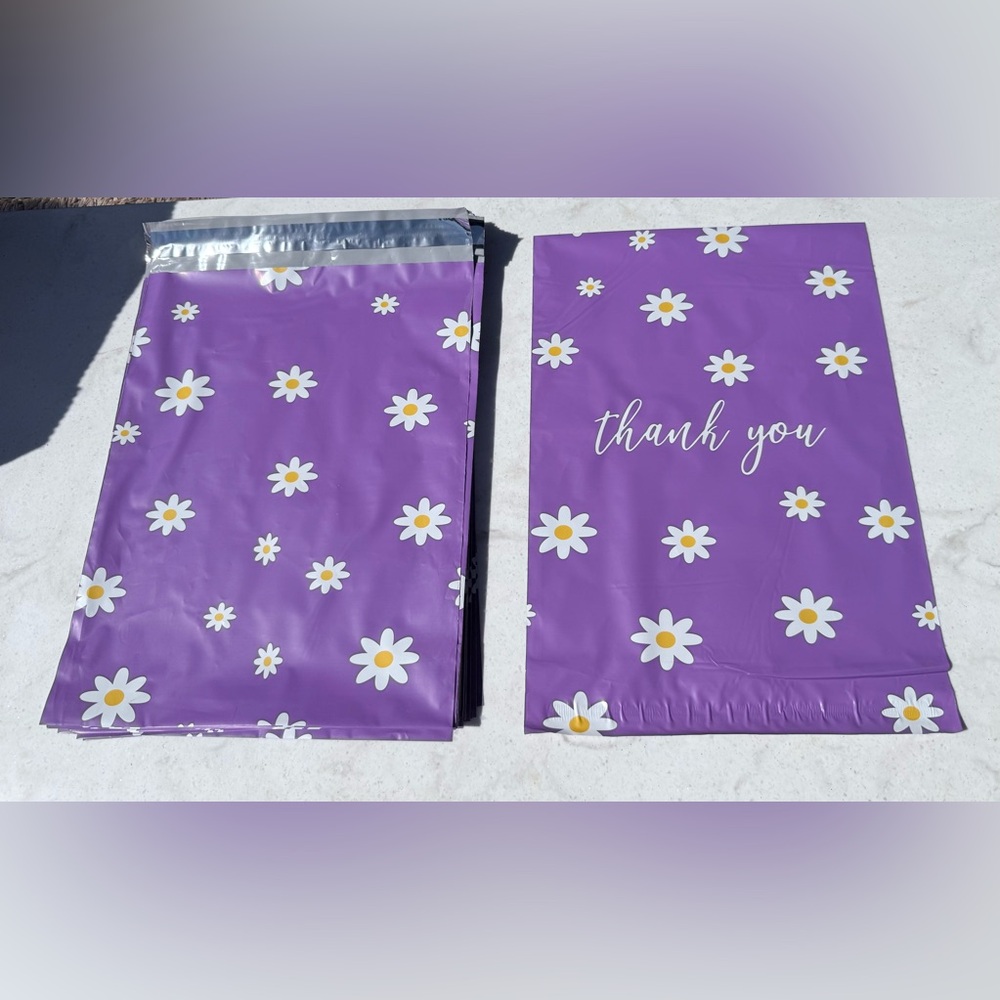 Purple Floral Poly Mailers